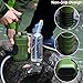 SurviMate Portable 0.01micron Water Filter Pump with 3 Filter Stages,2 Replaceable Pre-Filter, Water Purifier Pump with activated carbon filter for Hiking Camping Traveling and Emergency use (Green)