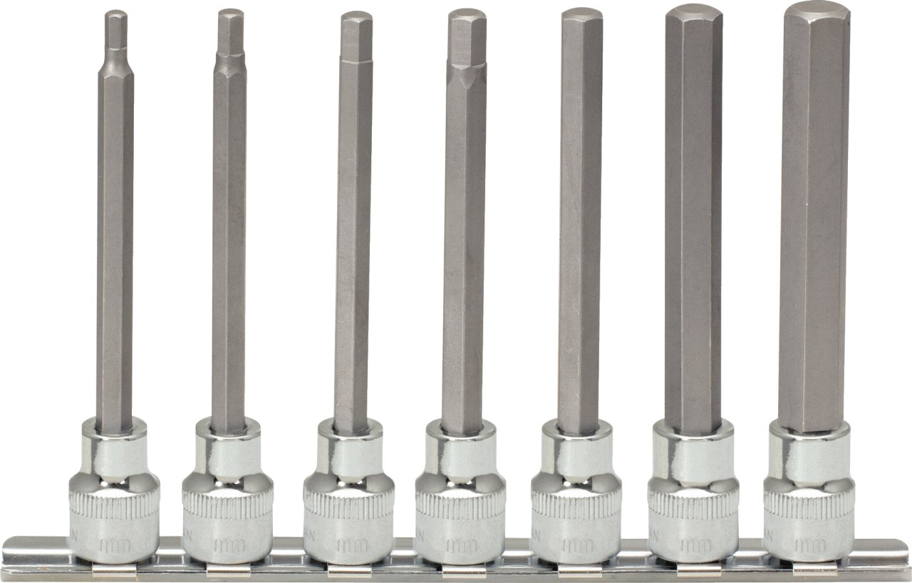 KS Tools 918.3960 3/8-inch Chrome Plus Hex Bit Socket Set (7 Pieces)
