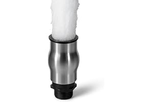 YOSOO HEALTH GEAR Pond Pump Fountain Nozzle G1 Male Thread Frothy Jet Fountain Nozzle, 304 Stainless Steel Water Spray for Garden Pond Lake, 6in Waterscape Water Spray