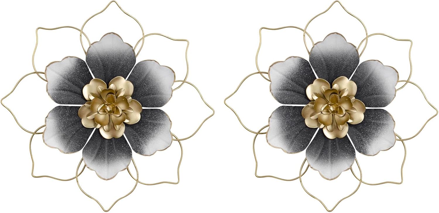 Plaques & Wall Art - Reflinto Metal Flowers Wall Art Decor, 9.5