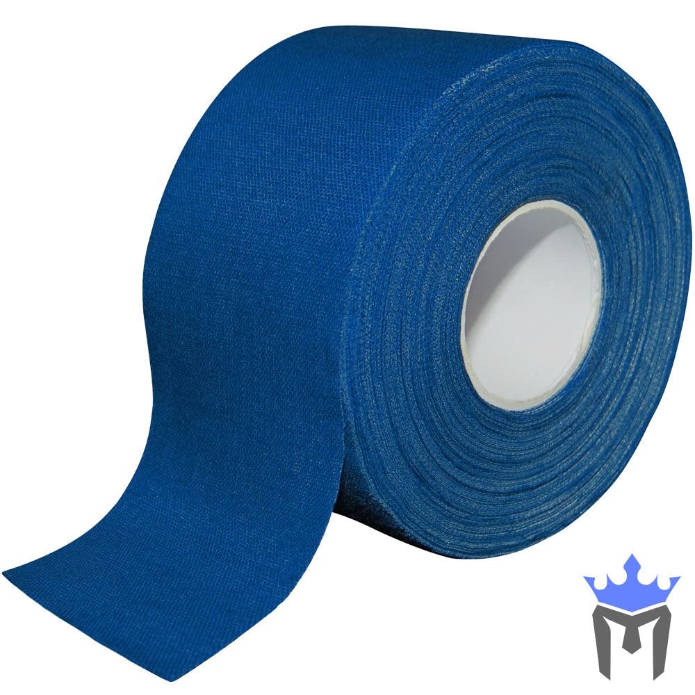 Meister Premium Athletic Zinc Oxide Trainer's Tape for Sports and Medical - 13.7m x 3.8cm - Blue - 6 Rolls