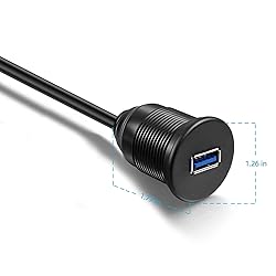 ICESPRING USB 3.0 Male to Female AUX Flush Mount