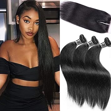 Amazon Com Aliglossy Hair Straight Weave 8a Indian Virgin Hair 3
