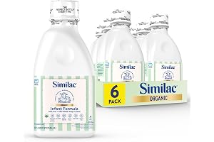 Similac Organic Infant Formula, Easy to Digest, USDA-Certified Organic, Ready to Feed, 32-fl-oz Bottle, Pack of 6