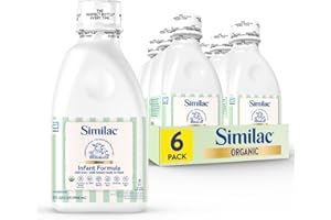 Similac Organic Infant Formula, Easy to Digest, USDA-Certified Organic, Ready to Feed, 32-fl-oz Bottle, Pack of 6