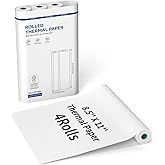 Thermal Printer Paper 8.5''x11'' US Letter Size, 4 Rolls, 100 Sheets, Thermal Paper Quick-Dry, Advanced Clear Printing, Compa