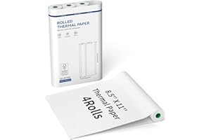 Thermal Printer Paper 8.5''x11'' US Letter Size, 4 rolls, 100 sheets, Thermal Paper Quick-Dry, Advanced Clear Printing, Compatible with Gloryang & JADENS PD-A4 Thermal Printer