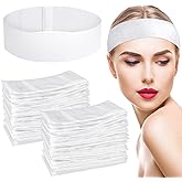 obeoby 150 Pieces Disposable Hairband for Women, Non-woven Fabric Spa Headband for Securing Hair during Facial, Makeup, Travel, Ideal for Beauty Enthusiasts, Makeup Artists, Spa-goers