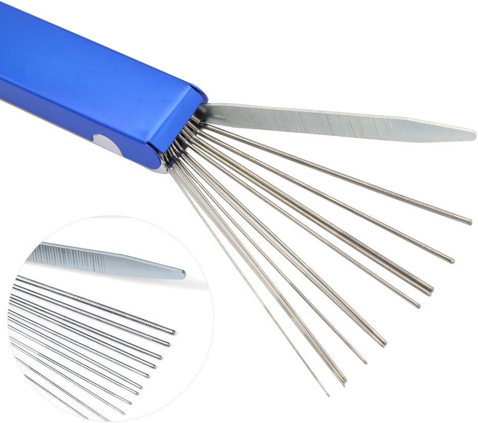 Carburetors Carbon Dirt Jet Remove Cleaner, FineGood 13 Cleaning Wires Set + 10 Cleaning Needles + 5 Nylon Brushes Tool Kit for Motorcycle ATV Moped Welder Carb: Automotive