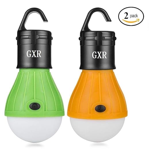 2 x LED Campinglampe mit Haken, Ariel-gxr LED Tragbare Camping Laterne Zeltlampe Notlicht Leuchtmittel für Camping, Wandern, Angeln, Jagen, Bergsteigen und andere Outdoor-Aktivitäten