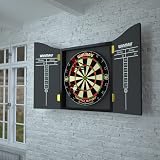WINMAU Man Cave Deluxe Dartboard Cabinet Set Veneer-Effect Wood view 4