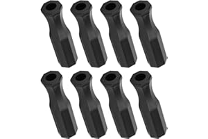 8pcs Table Foosball Handle Table Soccer Part Replacment Handle Foosball Handle Grip with Non-Slip Octagon Design