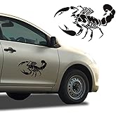Middrivr Scorpion Pattern Car Hood Decal, 3D Graphics Car Stickers, Black Personalized Car Hood Sticker, Self-Adhesive Vinyl Body Side Door Auto Stickers, Universal Sticker Decoration for Cars SUV