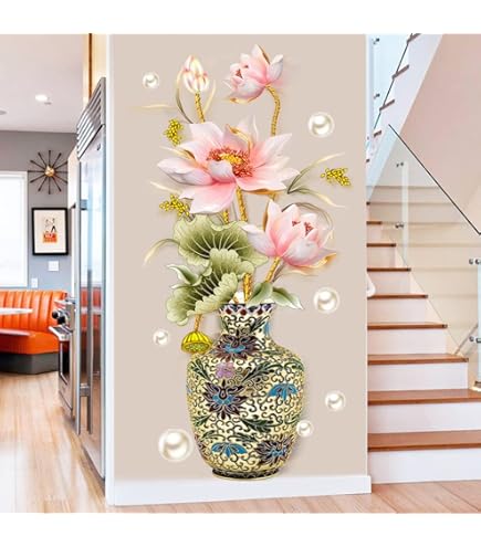 thumbnail image 2 of 6 Pieces Little Fresh Glass Flower Vase Wall Decals Wildflower Wall 2 of 13