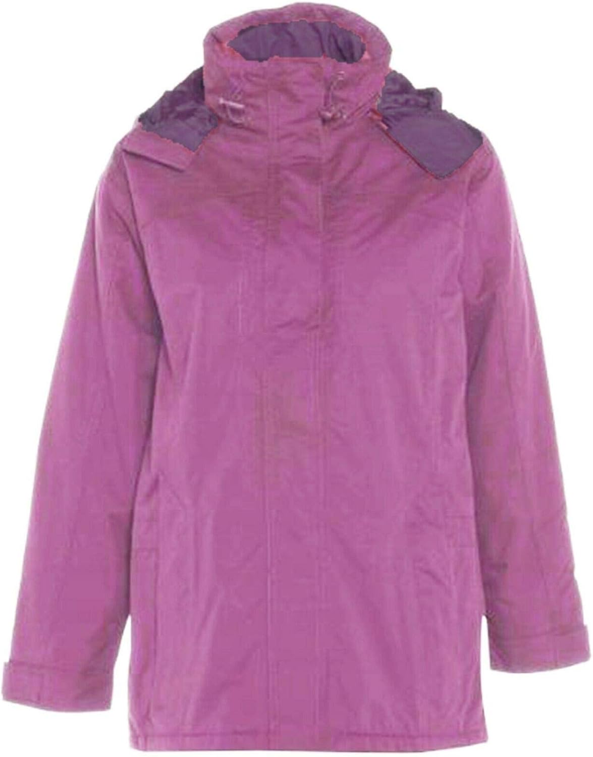 Warm Fleece Lined Rain Coat Removable Hood Ladies Parka Inside Zip Pocket Womens Amazon.co.uk