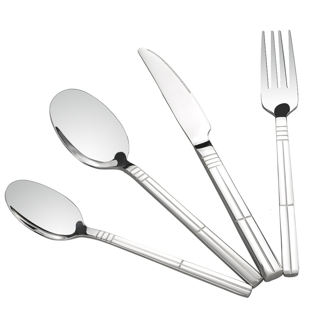 Eudokky 40 Piece Stainless Steel Cutlery Set for 10 Persons