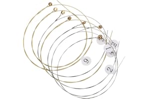 BESPORTBLE 16pcs Golden Steel Lyre Strings Replacement Set with User-friendly Design and Easy to Replace