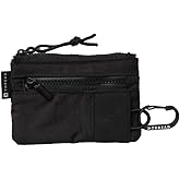 Thread Wallets Pouch Wallet – Compact Zip Wallet with Clear ID Window, Coin & Card Pockets, and Key Stash – Lightweight Rip-Stop Travel Wallet for Men & Women (Black)