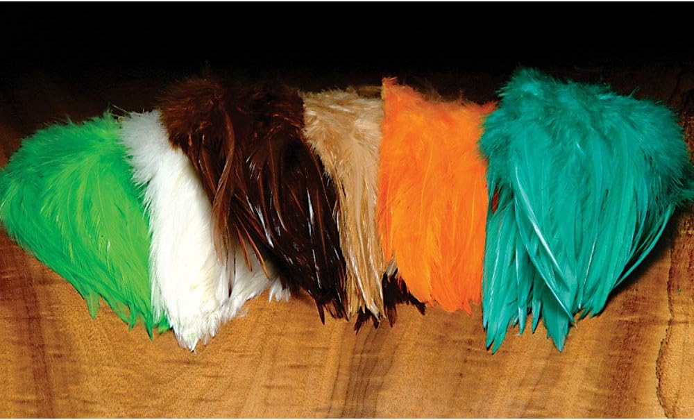 Hareline Dyed Strung Chinese Saddle Hackle Tan