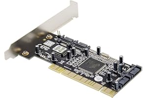 PCI to 4-Port SATA Expansion Adapter Card SiI3114 150MB/s Data Transfer Support RAID 0/1/5/0+1 & JBOD Mode for HDD