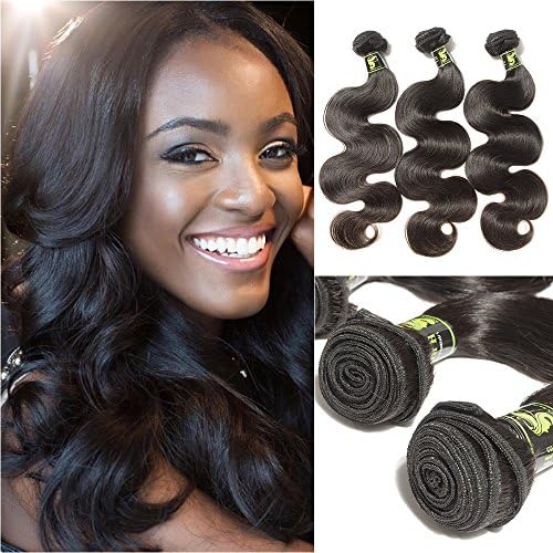 Aosun Hair Brazilian Virgin Human Hair Body Wave 3 Bundles Unprocessed Hair Extensions In Natural Color (100+/-5g)/pc (10"10"10")