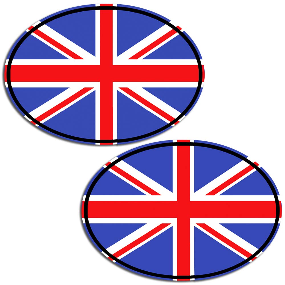 Biomar Labs® 2 x Vinyl Stickers Decals UK Union Jack National England United Kingdom Flag Car Motorcycle Helmet B 198