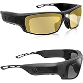 ViView Smart Bluetooth Glasses for Men&Women Ultra Loud Volume,Safety Glasses with Bluetooth Speaker Rechargeable LED Lights,20 Hrs Runtime TR90 Frame ANSI Z87.1