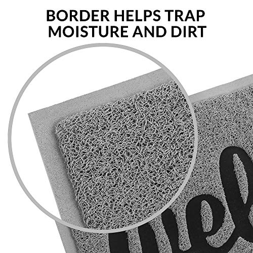 ANKO PVC Super Absorbent Outdoor Welcome MAT(30x18 inches) - Non-Slip Net Backing, Heavy Duty, Waterproof, Easy Clean, Low Profile Mat for Entry, Dust Trapper, Eco-Friendly
