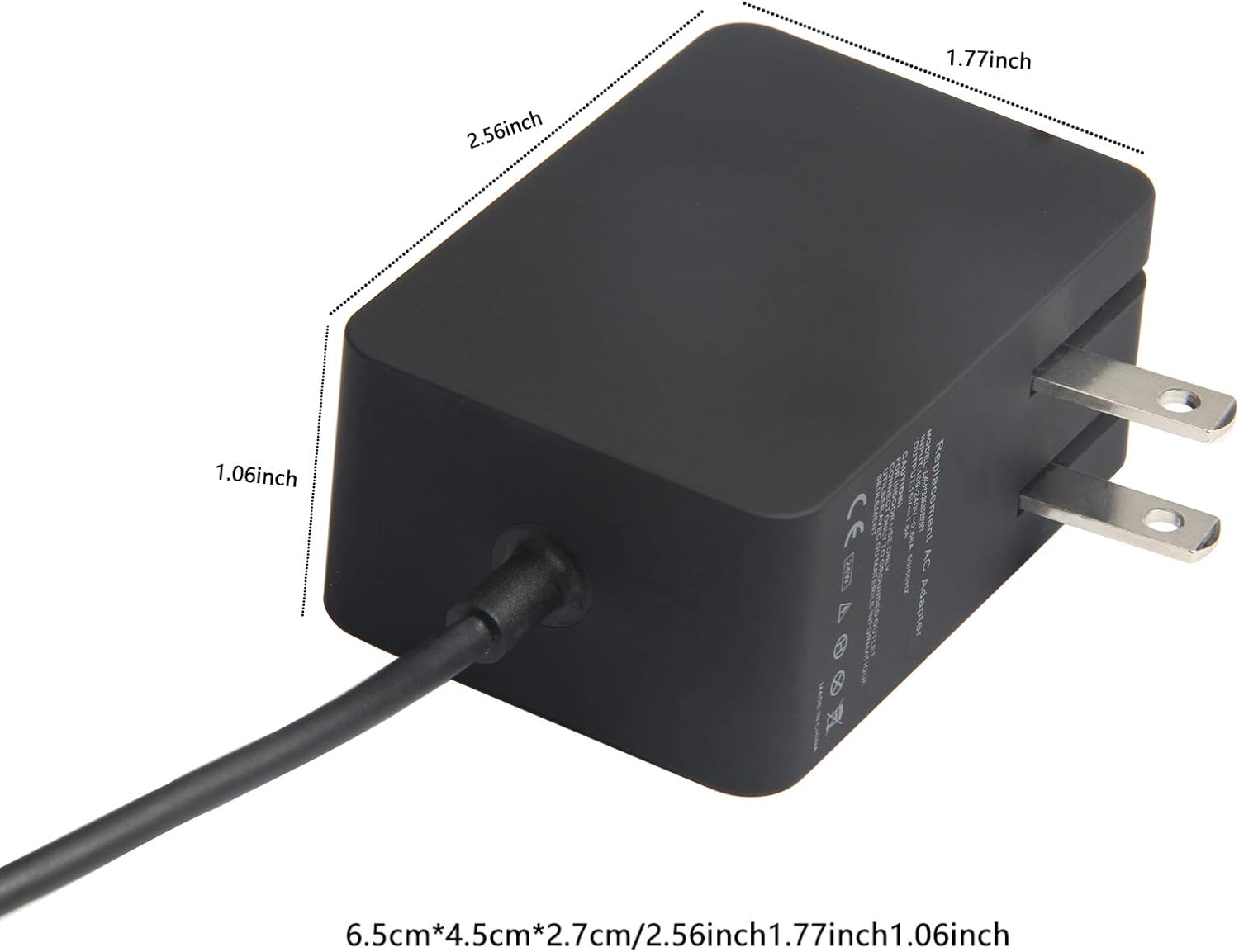 Surface 3 Charger 13W 5.2V 2.5A AC Power Adapter Charger Cord Replacement for Microsoft Surface 3, Model 1623 1624 1645 Tablet with USB Charging Port 4.9Ft Cable-1.5m: Home Audio & Theater