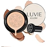 2026 New Luvie Glow Foundation Cushion, Mushroom Head Air Cushion CC Cream, Luvie Glow Makeup, Moisturizing Concealer Brighte