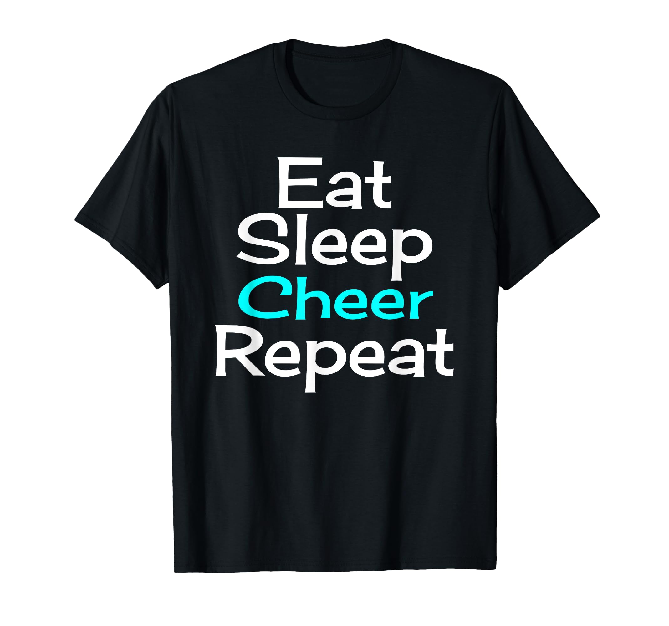 Eat, Sleep, Cheer, Repeat Cheerleading T-Shirt