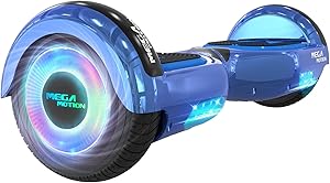 MEGA MOTION Hoverboards für Kinder, 6.5 Zoll Zweirad Selbstbalancierendes Hoverboards mit Bluetooth Lautsprecher, Kommt mit cool leuchtendem Rad, mit LED-Leuchten, Geschenk für Kinder und Jugendliche