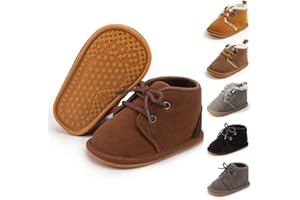Meckior Baby Booties Newborn Infant Unisex Baby Girls Boys Velvet Rubber Anit-Slip Sole Shoes Toddler Fleece Cozy Winter Warm Prewalker Boots