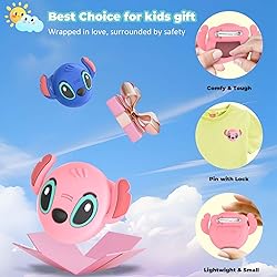 [2 Pack] Kids AirTag Holder with Safety