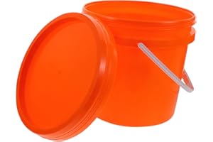NUOBESTY 5L Plastic Paint Can Bucket, Food Grade Sealed Plastic Paint Bucket Lid, Multifunctional Pail Handle Storage Contain
