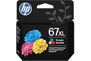 HP 67XL Tri-Color High-Yield Ink Cartridge Printers | Works with Printer Series: DeskJet 1255, 2700, 4100; Envy 6000, 6400 | Eligible for Instant Ink | 3YM58AN