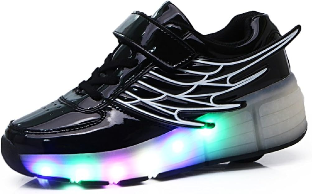 Pattini A Rotelle Bambina Axcer LED Luci Brillantini Skateboard