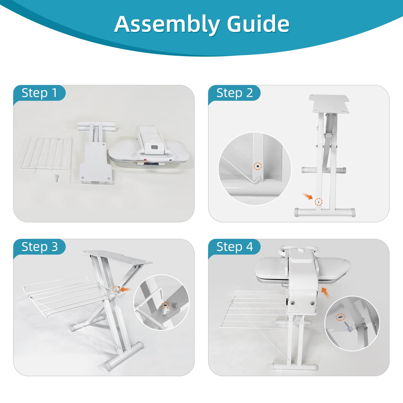 Lumil Steam Press Stand, Custom-Made for 20'' Clothes Press Machine for Home Business White Digital Steam Press for Clothes-Only Use Steam Iron Press, Not Suitable for Other Brands