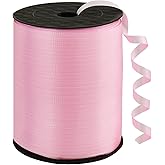 BEISHIDA 500 Yards Matte Light Pink Curling Crimped Ribbon Balloon String Ribbons for Gift Wrapping Ribbon for Birthday Valentines Festival Art Craft Decor Florist Flowers Decoration