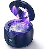CXRUY Ultrasonic Retainer Cleaner - UV Dental Cleaning Pod Night Guard Cleaner for Dentures, Aligner, Braces, Toothbrush Heads, Jewelry (Navy Blue)