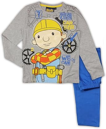 Jujak Boys Bob The Builder Pyjamas Pjs Toddler 4 5 Years Grey Blue Amazon Co Uk Clothing
