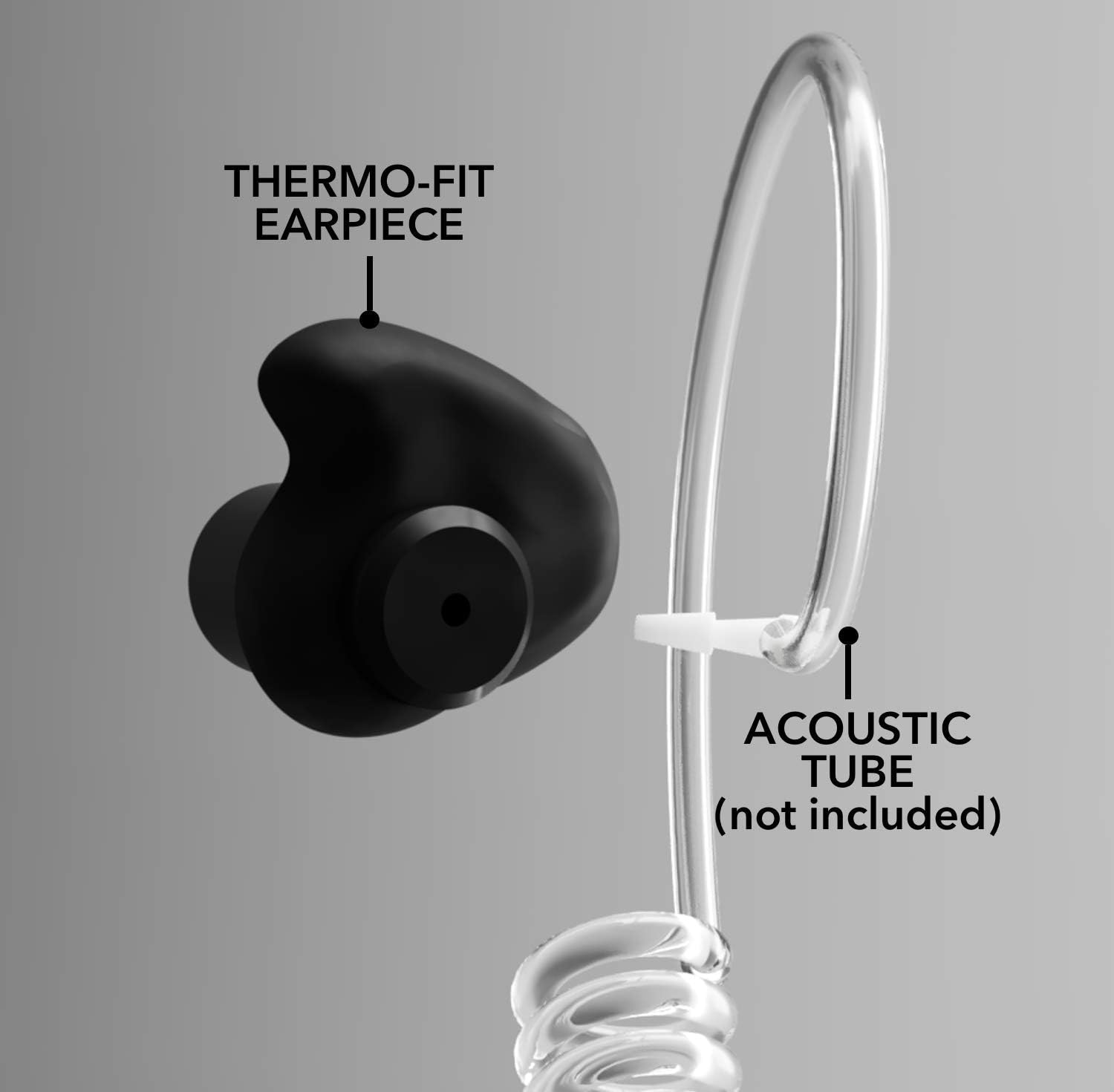 Decibullz - Custom Molded Security Radio Adapters, Thermo-Fit Earpieces Designed for Clear Acoustic Tube Radios: Car Electronics