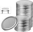 24 Pack Regular Mouth Mason Jar Lids for Ball, Canning Lids Regular Mouth, Ball Jar Lids 2.7 Inches in Diameter, Used to Prevent Leakage and Seal（Silver）