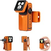 OLIGHT Oclip 2 Ultra EDC Rechargeable Flashlight Clip Light, Amber Orange | 115-Degree Tilt, 360-Degree Clip, 580 Lumens, White LED, Red, UV Light, Dual Magnets, OAL, Camping, Work, Inspection, Repair