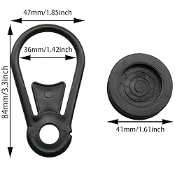 MEETOOT 8pcs Tarpaulin Movable Snaps Clip