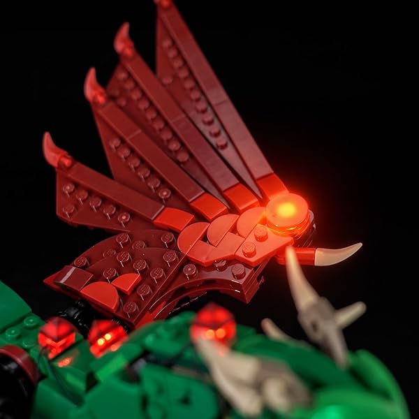 HILIGHTING UPGRADED LED LIGHT KIT COMPATIBLE WITH LEGO MEDIEVAL DRAGON BUILDING SET, LIGHTS DECORATION COMPATIBLE WITH LEGO 31161 (MODEL NOT INCLUDED)