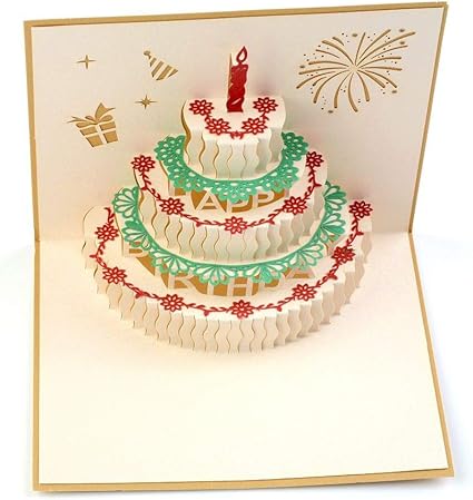 Maxgoods 2 Pezzi Carte Di Compleanno Pop Up Biglietti Candele Torta Buon Compleanno Auguri Di Cartolina A Mano Buste Per Sorella Mamma Moglie Bambini Ragazzo Ragazza Amico Oro Amazon It Cancelleria E Prodotti Per