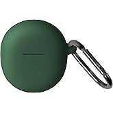 Geiomoo Silicone Case for Google Pixel Buds 2A, Soft Flexible Scratch Resistant Protective Cover with Carabiner (Emerald Green)