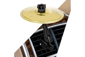 Flonsa Car Cymbal Air Vent, Car Crash Cymbal Crisp Metallic Sound Cymbal for Car Vent No Needed Tools For All Vehicle Models (Gold)