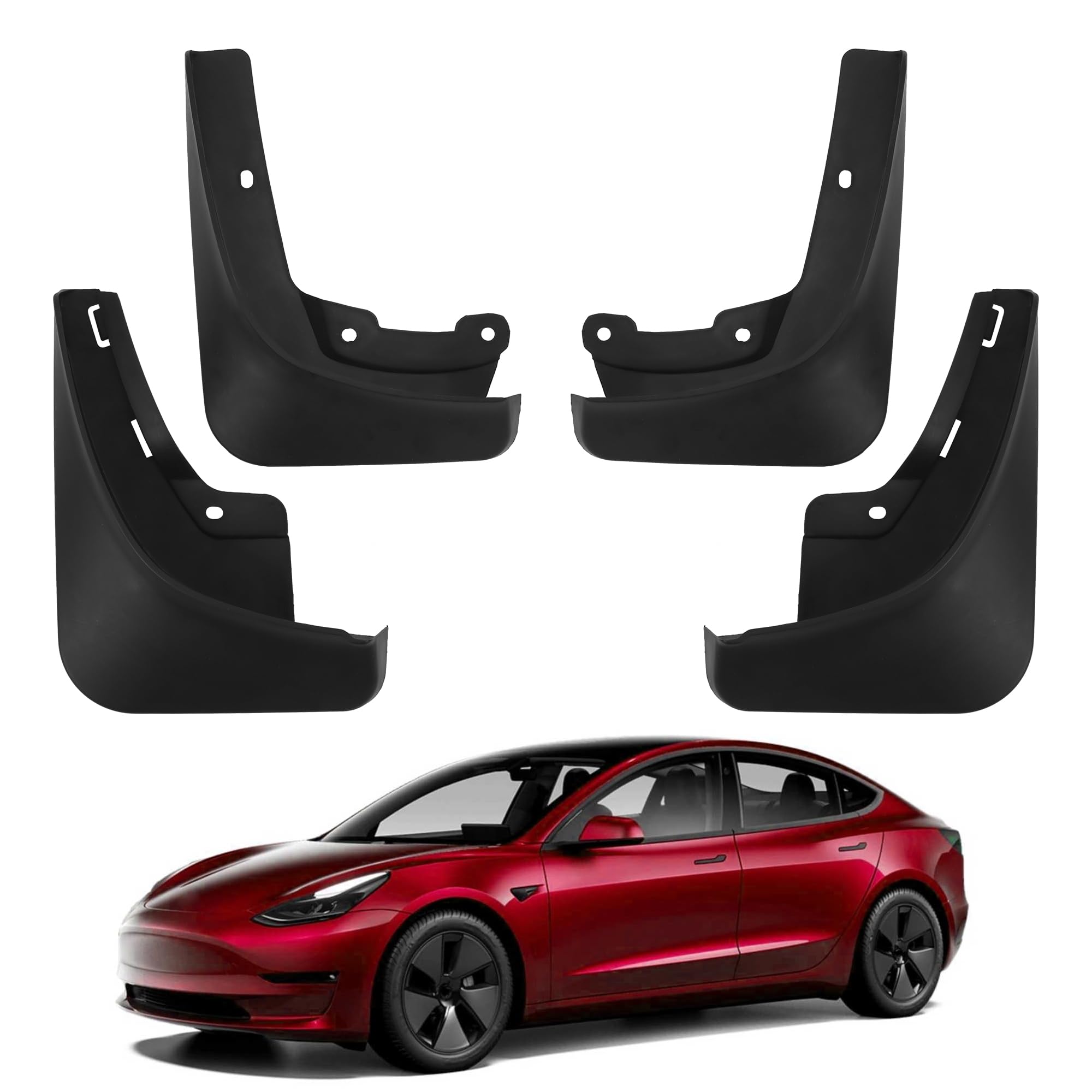 Photo 1 of JANSION Mud Flaps for Tesla Model 3 Highland Fenders Splash Guards Non-Porous Durable All-Weather Protection Fenders for Tesla Accessories(Set of 4)